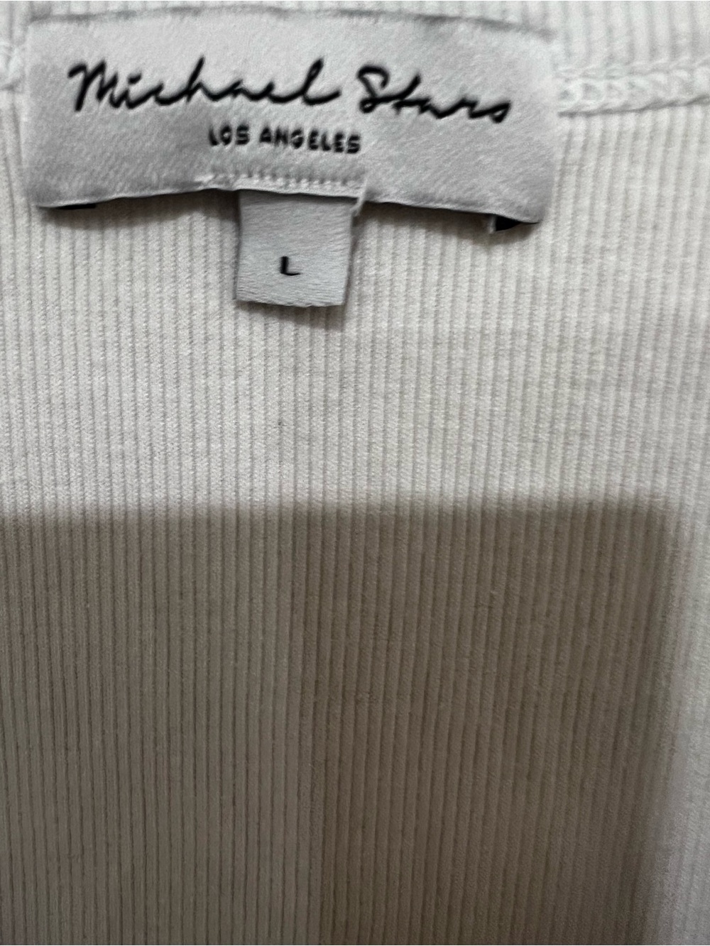 Michael Stars White V-Neck Ribbed Tank - Picture 5 of 6